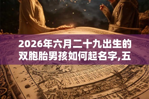 2026年六月二十九出生的双胞胎男孩如何起名字,五行属什么? 2026年六月二十九出生的双胞胎男孩如何起名字,五行属什么?