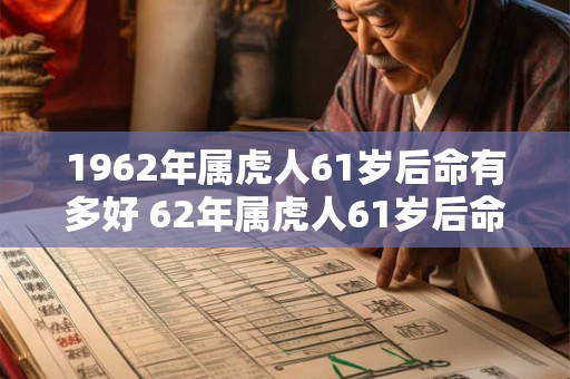 1962年属虎人61岁后命有多好 62年属虎人61岁后命运如何