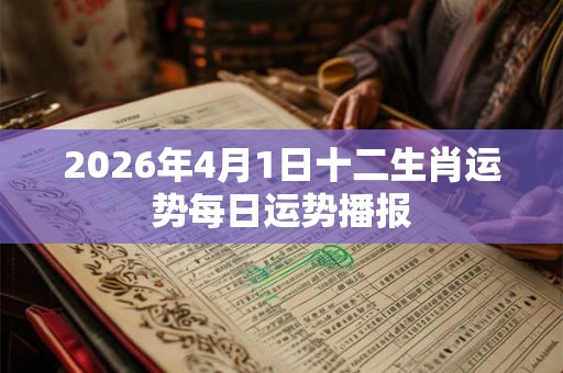 2026年4月1日十二生肖运势每日运势播报