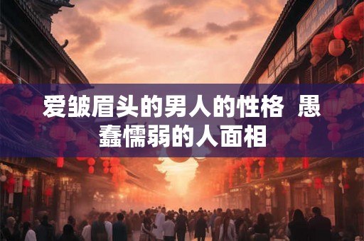 爱皱眉头的男人的性格  愚蠢懦弱的人面相