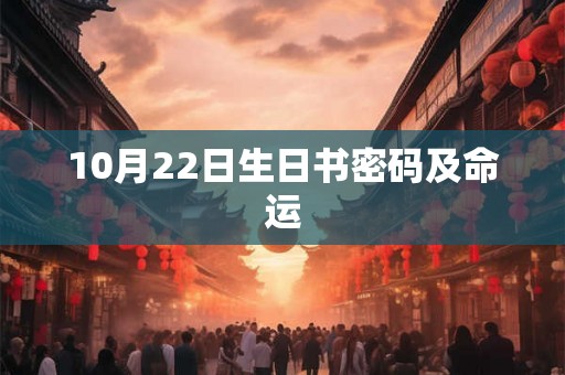 10月22日生日书密码及命运