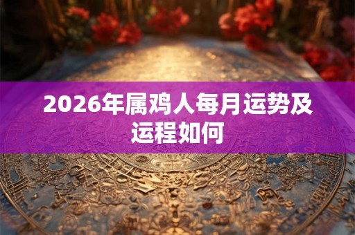 2026年属鸡人每月运势及运程如何
