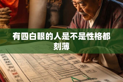 有四白眼的人是不是性格都刻薄