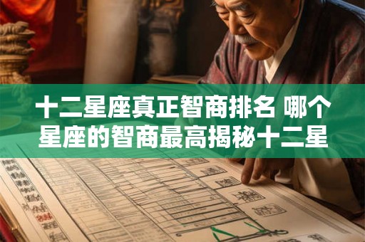 十二星座真正智商排名 哪个星座的智商最高揭秘十二星座真正智商排名