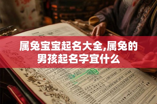 属兔宝宝起名大全,属兔的男孩起名字宜什么
