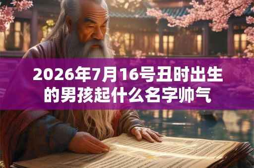 2026年7月16号丑时出生的男孩起什么名字帅气