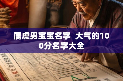 属虎男宝宝名字  大气的100分名字大全