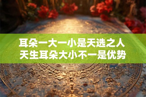耳朵一大一小是天选之人 天生耳朵大小不一是优势
