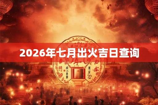 2026年七月出火吉日查询