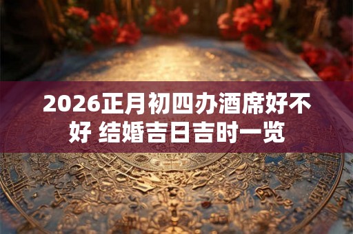 2026正月初四办酒席好不好 结婚吉日吉时一览