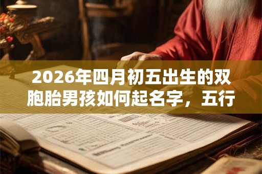 2026年四月初五出生的双胞胎男孩如何起名字，五行属什么