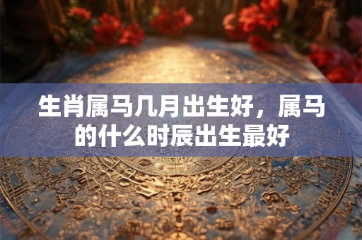 生肖属马几月出生好，属马的什么时辰出生最好