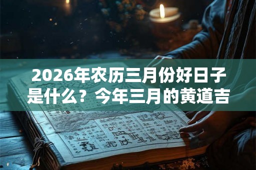 2026年农历三月份好日子是什么？今年三月的黄道吉日