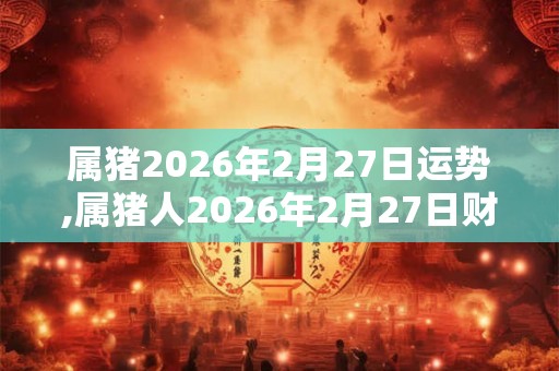 属猪2026年2月27日运势,属猪人2026年2月27日财运,生肖猪2026年2月27日运势