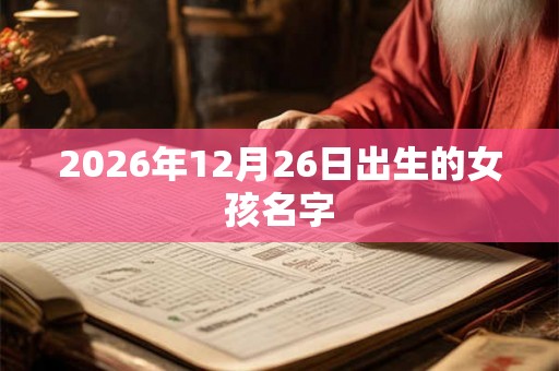 2026年12月26日出生的女孩名字 2026年12月26日出生的女孩名字