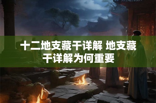 十二地支藏干详解 地支藏干详解为何重要