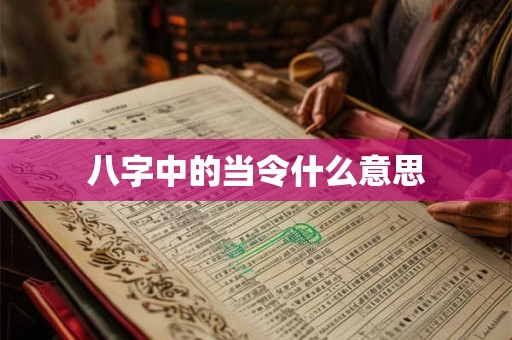 八字中的当令什么意思