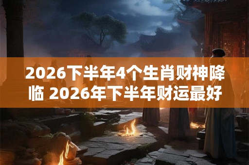 2026下半年4个生肖财神降临 2026年下半年财运最好的4个生肖