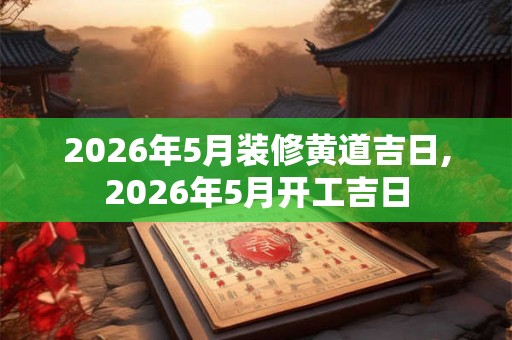 2026年5月装修黄道吉日,2026年5月开工吉日