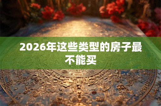2026年这些类型的房子最不能买 2026年这些类型的房子最不能买