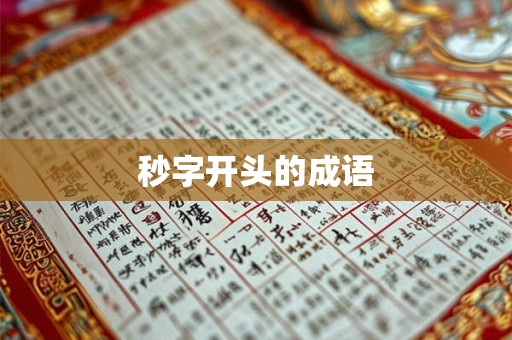 秒字开头的成语