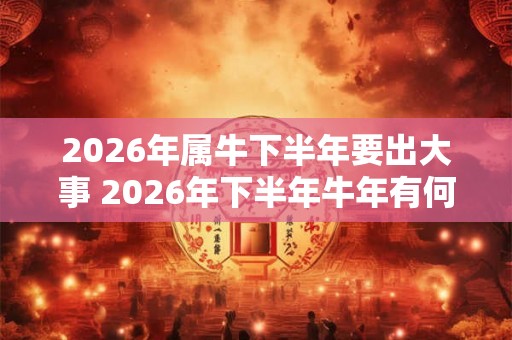 2026年属牛下半年要出大事 2026年下半年牛年有何重大事件