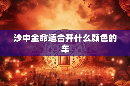 沙中金命适合开什么颜色的车