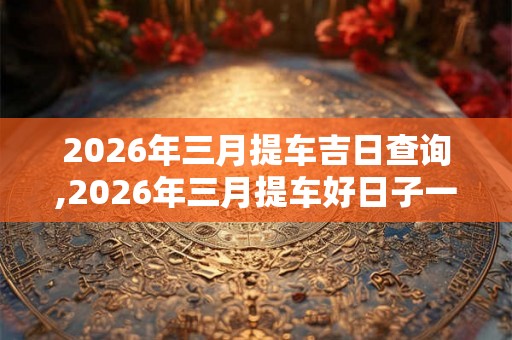 2026年三月提车吉日查询,2026年三月提车好日子一览表