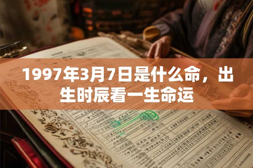 1997年3月7日是什么命，出生时辰看一生命运