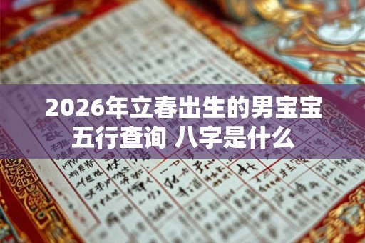 2026年立春出生的男宝宝五行查询 八字是什么