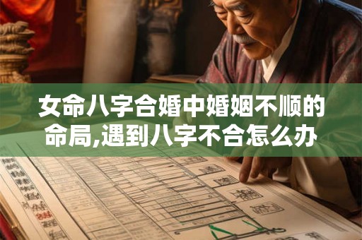 女命八字合婚中婚姻不顺的命局,遇到八字不合怎么办？