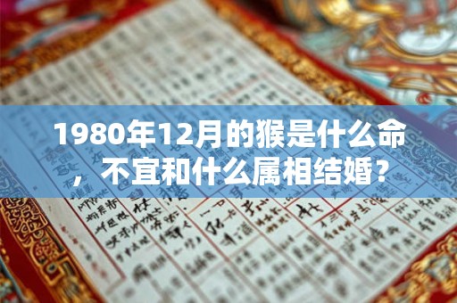1980年12月的猴是什么命,不宜和什么属相结婚? 1980年12月的猴是什么命,不宜和什么属相结婚?