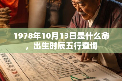 1978年10月13日是什么命,出生时辰五行查询 1978年10月13日是什么命,出生时辰五行查询