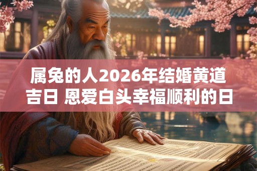 属兔的人2026年结婚黄道吉日 恩爱白头幸福顺利的日子