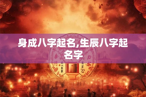 身成八字起名,生辰八字起名字