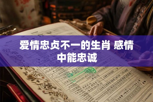 爱情忠贞不一的生肖 感情中能忠诚