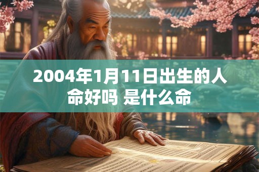 2004年1月11日出生的人命好吗 是什么命