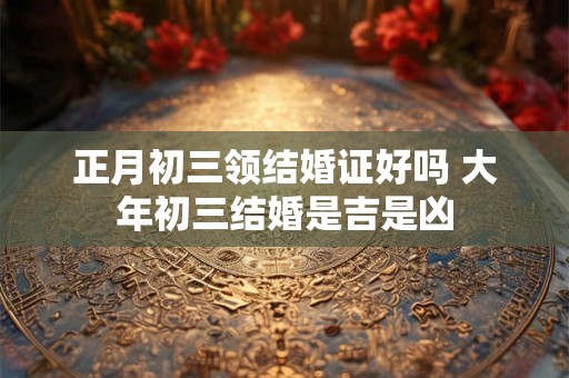 正月初三领结婚证好吗 大年初三结婚是吉是凶