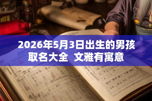 2026年5月3日出生的男孩取名大全  文雅有寓意