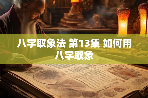 八字取象法 第13集 如何用八字取象