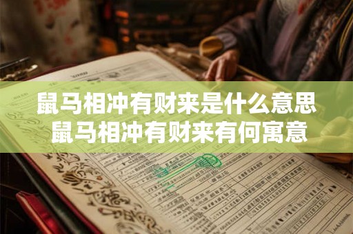 鼠马相冲有财来是什么意思 鼠马相冲有财来有何寓意