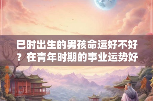 巳时出生的男孩命运好不好？在青年时期的事业运势好吗？