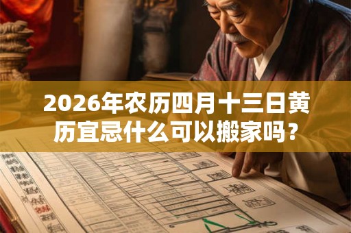 2026年农历四月十三日黄历宜忌什么可以搬家吗? 2026年农历四月十三日黄历宜忌什么可以搬家吗?