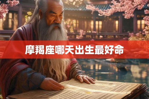 摩羯座哪天出生最好命
