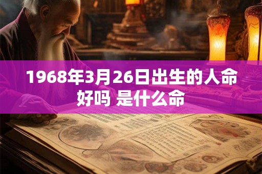 1968年3月26日出生的人命好吗 是什么命