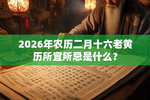 2026年农历二月十六老黄历所宜所忌是什么？