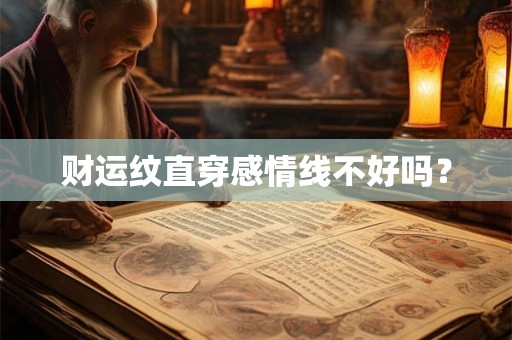 财运纹直穿感情线不好吗？