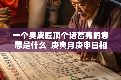 一个臭皮匠顶个诸葛亮的意思是什么 庚寅月庚申日相冲会怎样 一个臭皮匠顶个诸葛亮的意思是什么 庚寅月庚申日相冲会怎样