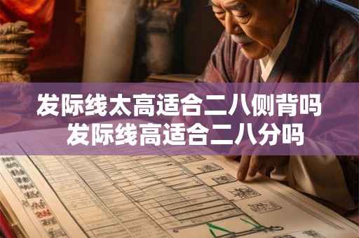 发际线太高适合二八侧背吗  发际线高适合二八分吗