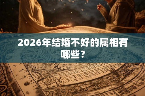 2026年结婚不好的属相有哪些？